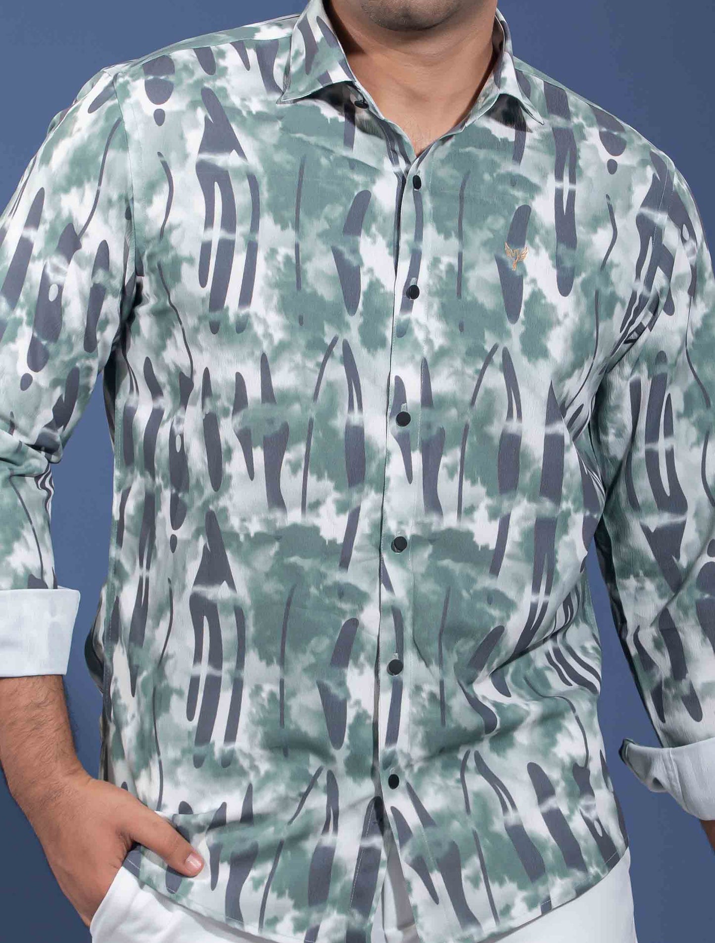 Forest Green printed premium shirt