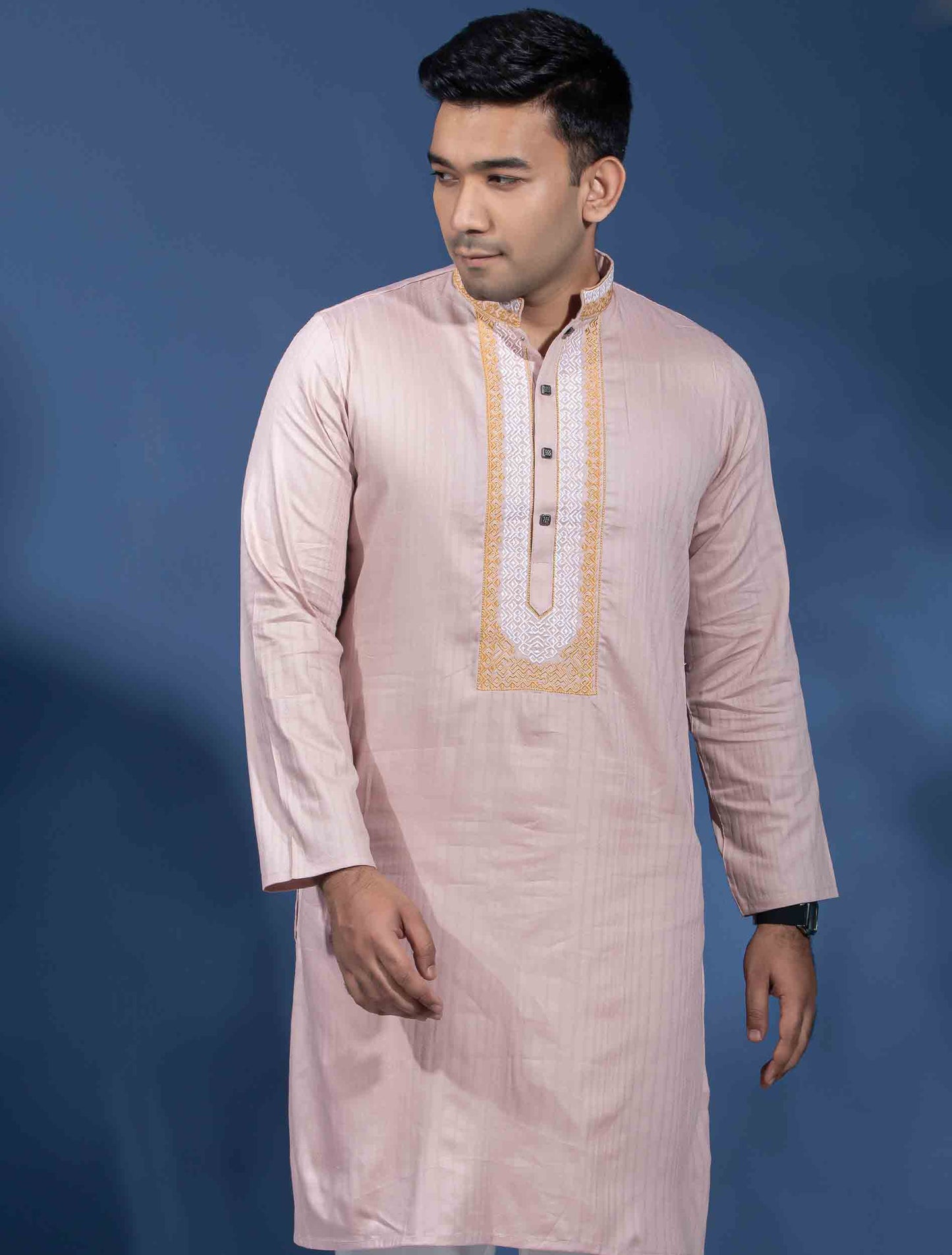 Lemonade Pink Embroidey Premium Panjabi