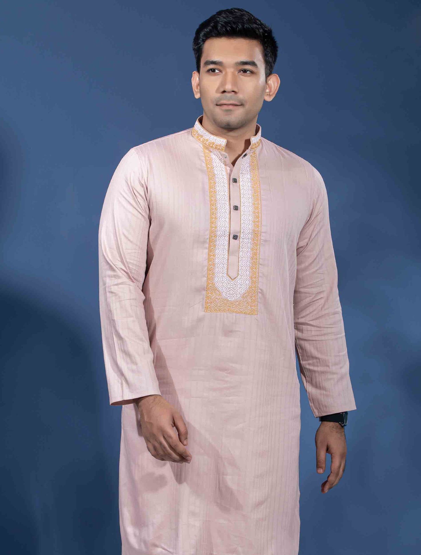 Lemonade Pink Embroidey Premium Panjabi