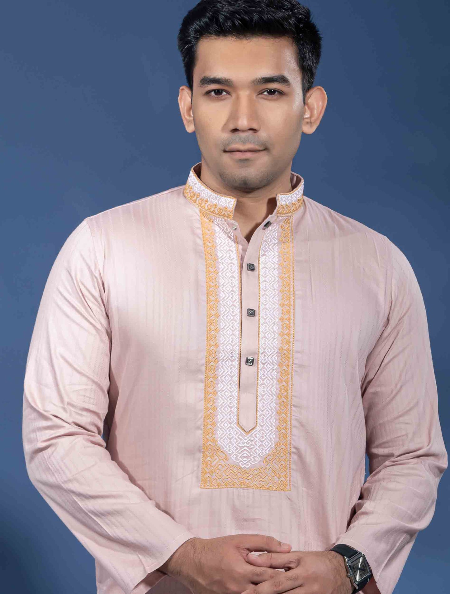 Lemonade Pink Embroidey Premium Panjabi