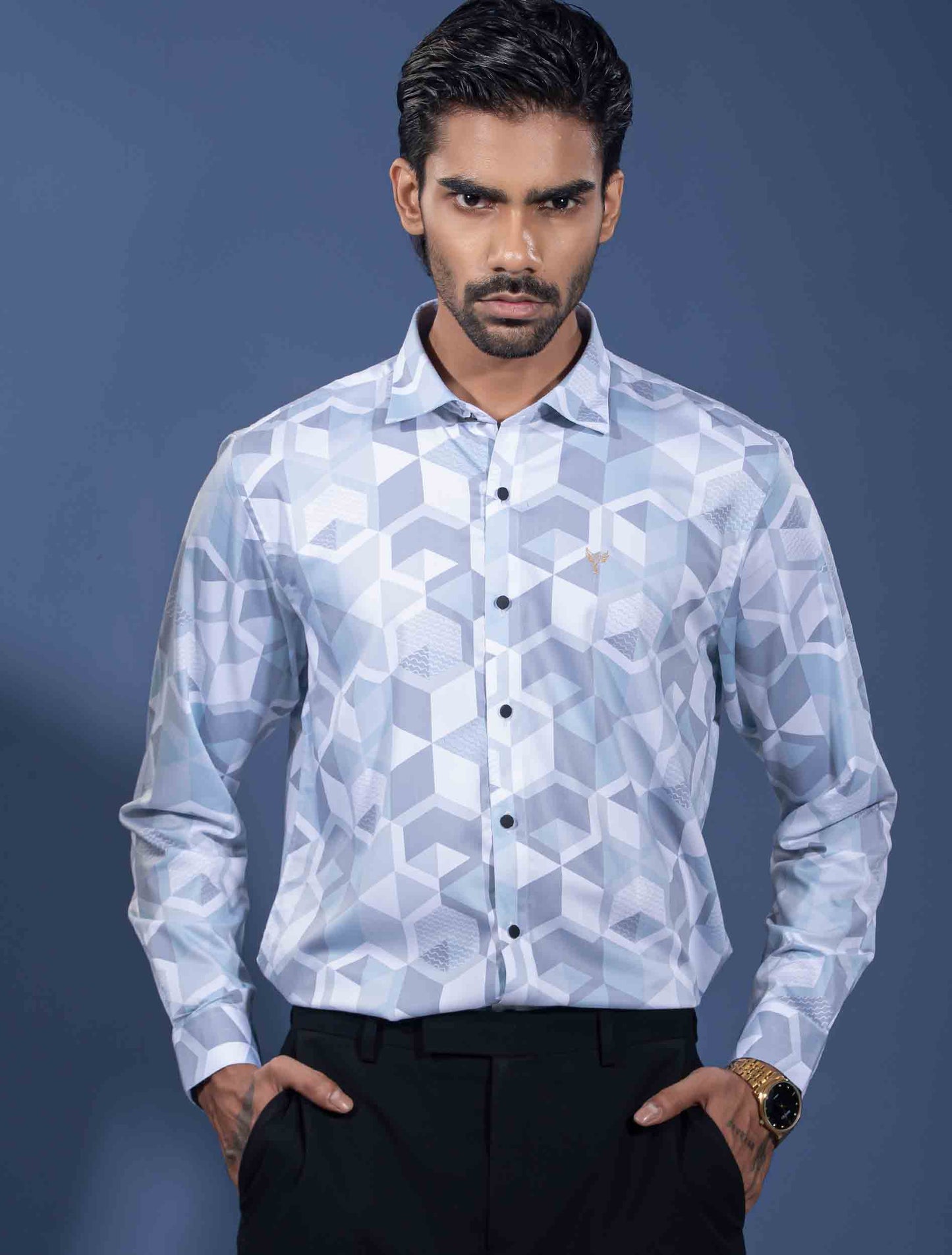Paste sky white printed premium full sleeve