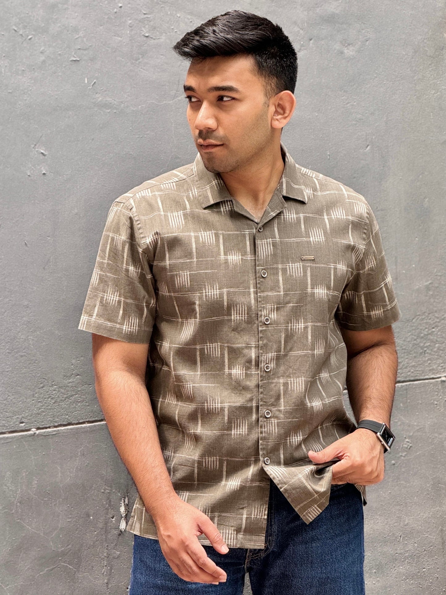Olive stripe pattern printed premium Havana