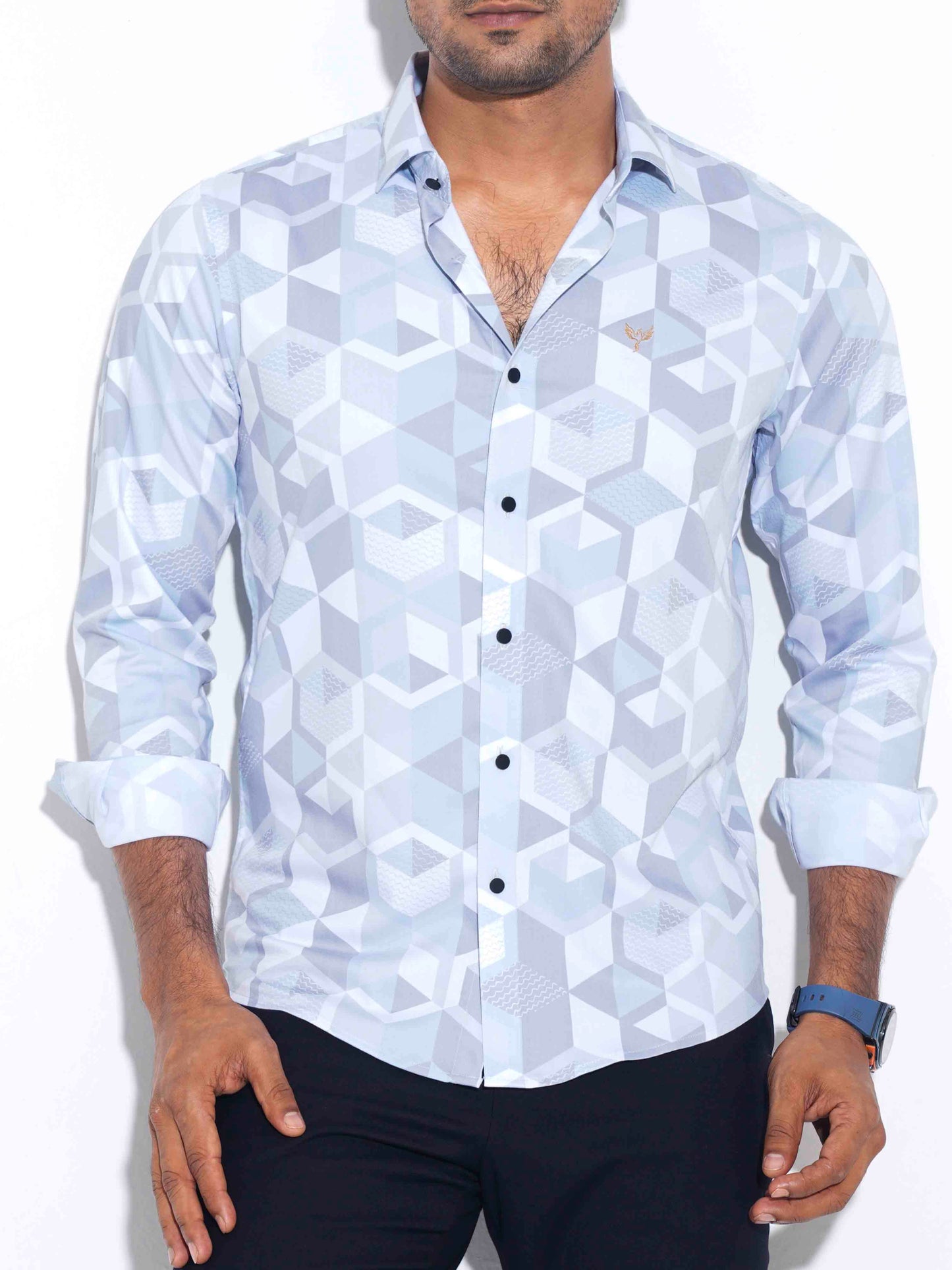 Paste sky white printed premium full sleeve