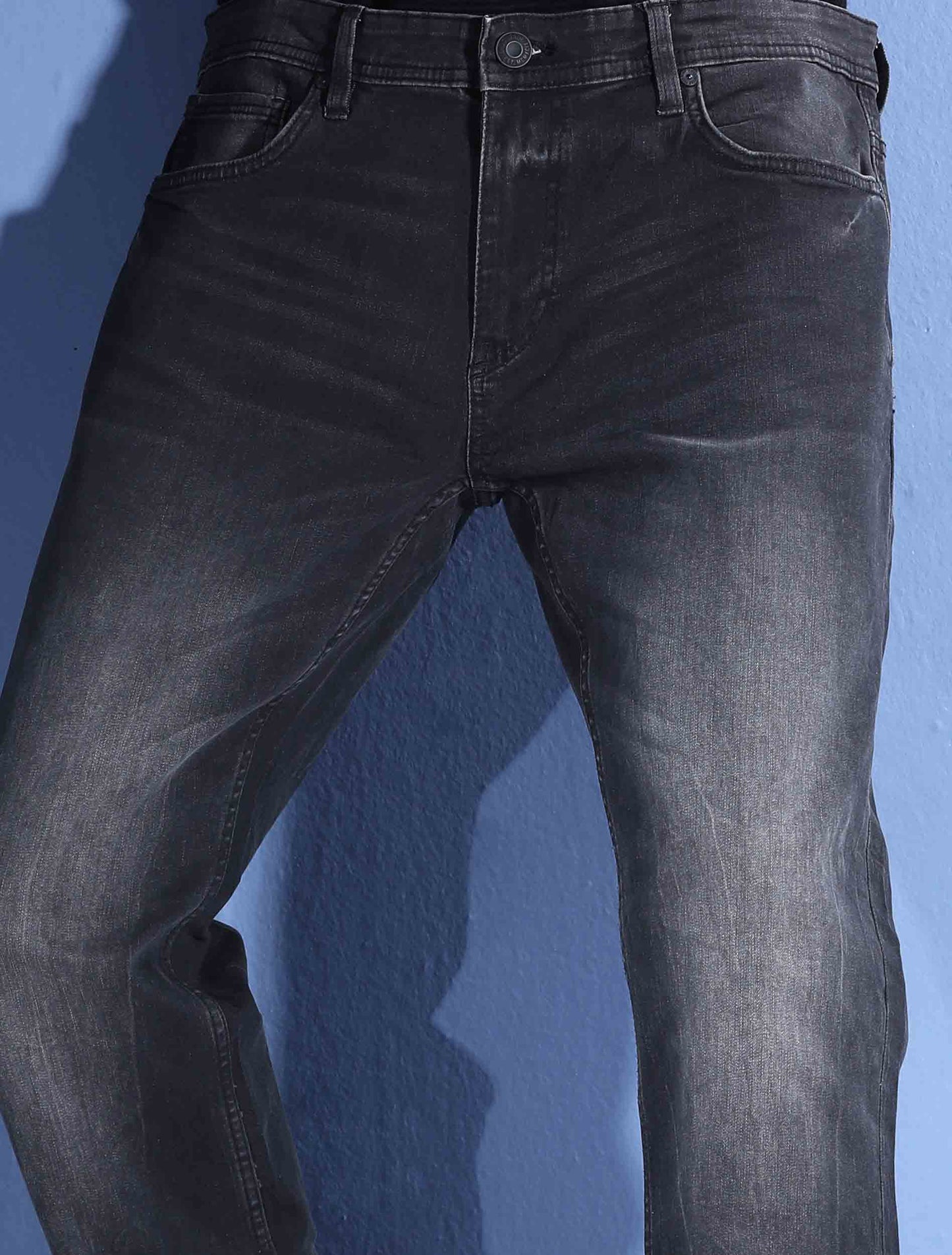 Dark ash wash denim straight