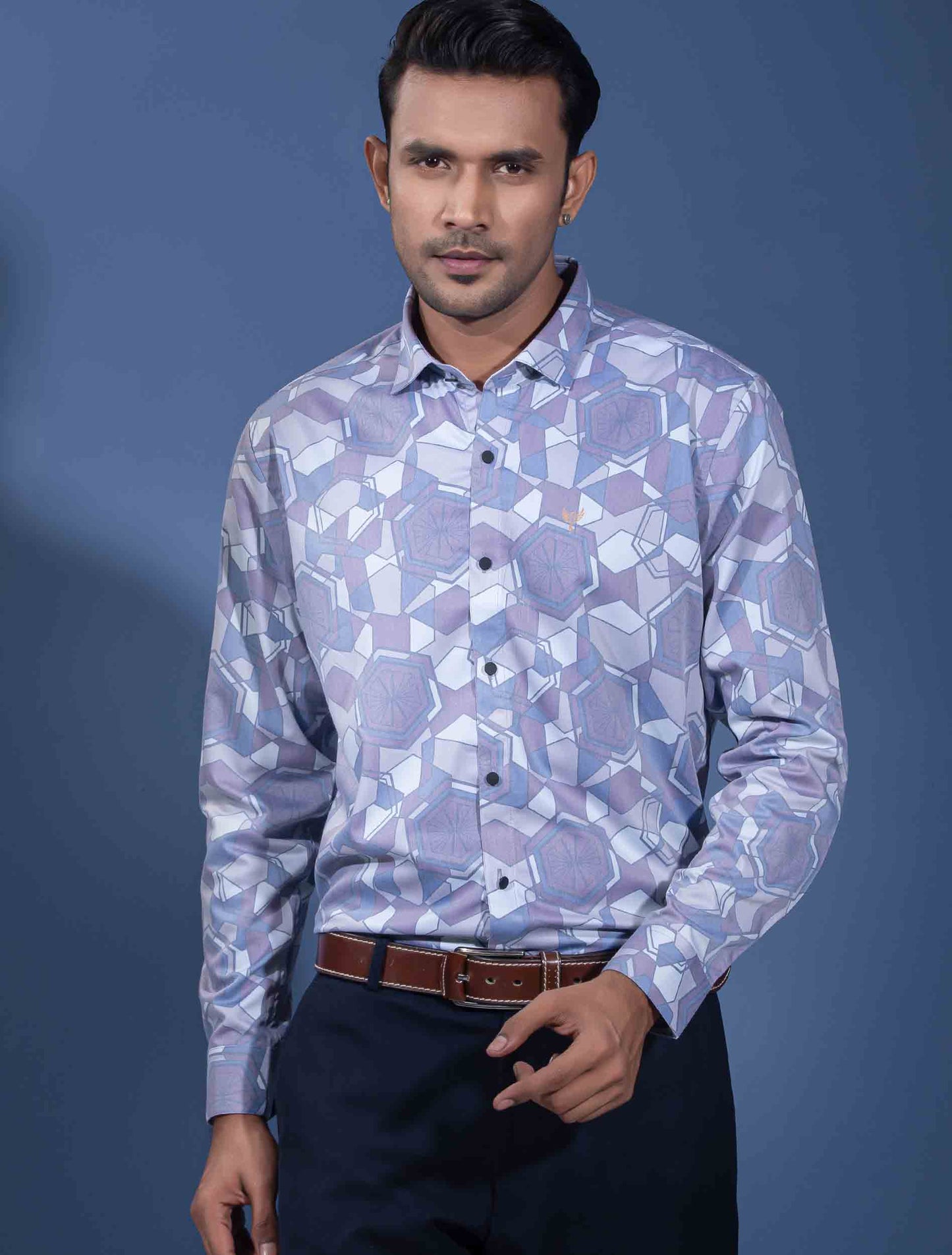 Multicolor hexagonal printed premium full sleeve