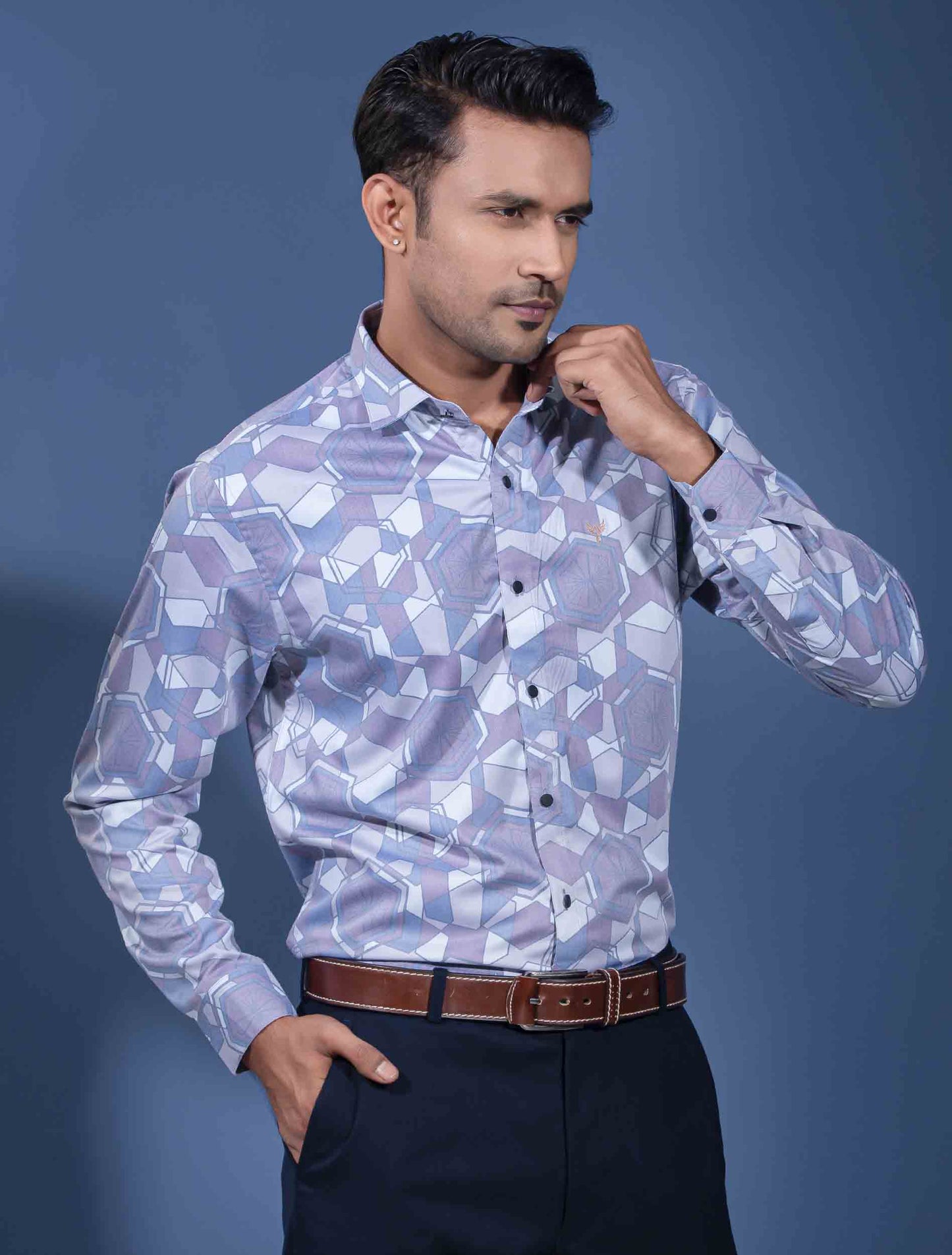 Multicolor hexagonal printed premium full sleeve