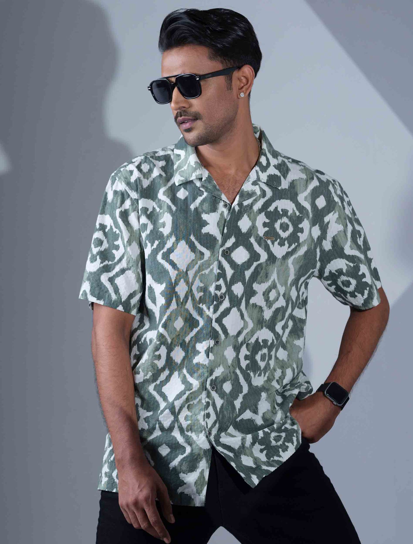 Pine Green Viscos printed premium havana
