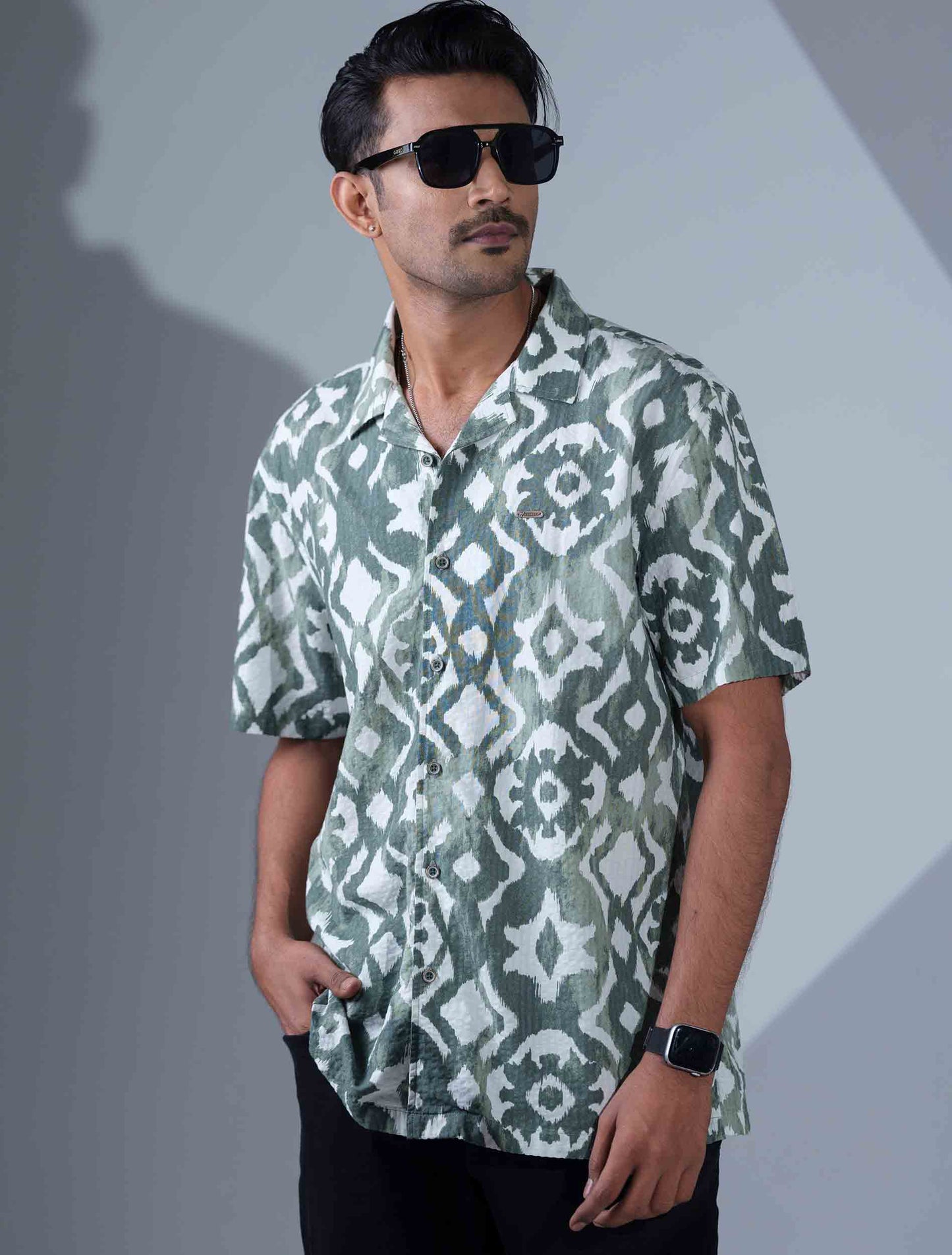 Pine Green Viscos printed premium havana