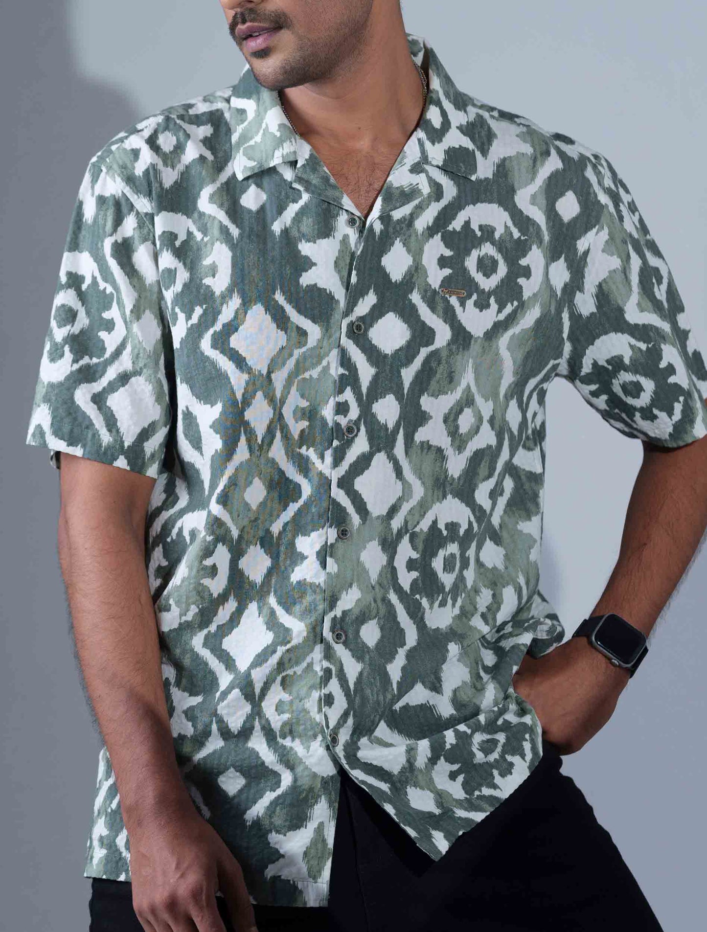Pine Green Viscos printed premium havana