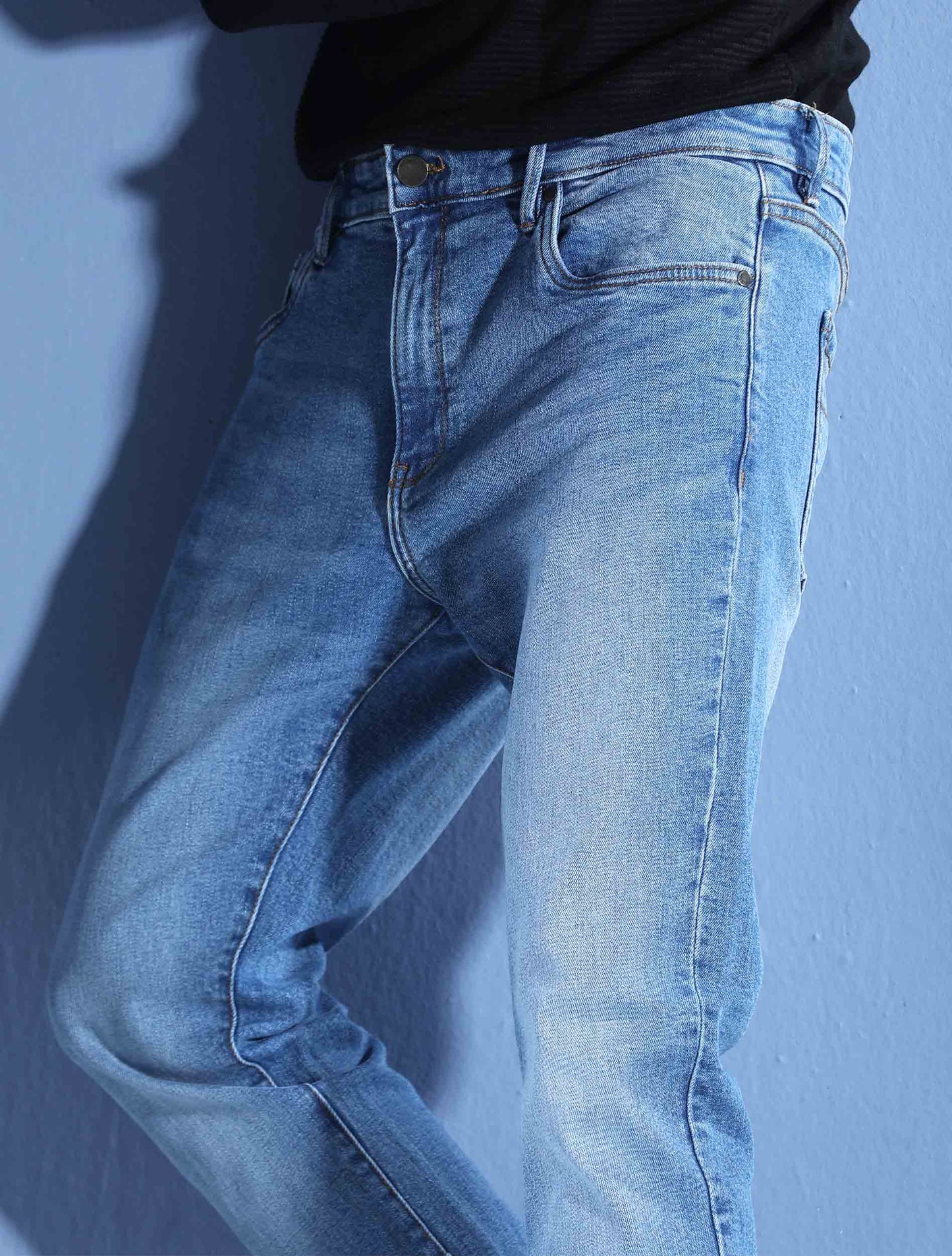 Slim fit wash denim