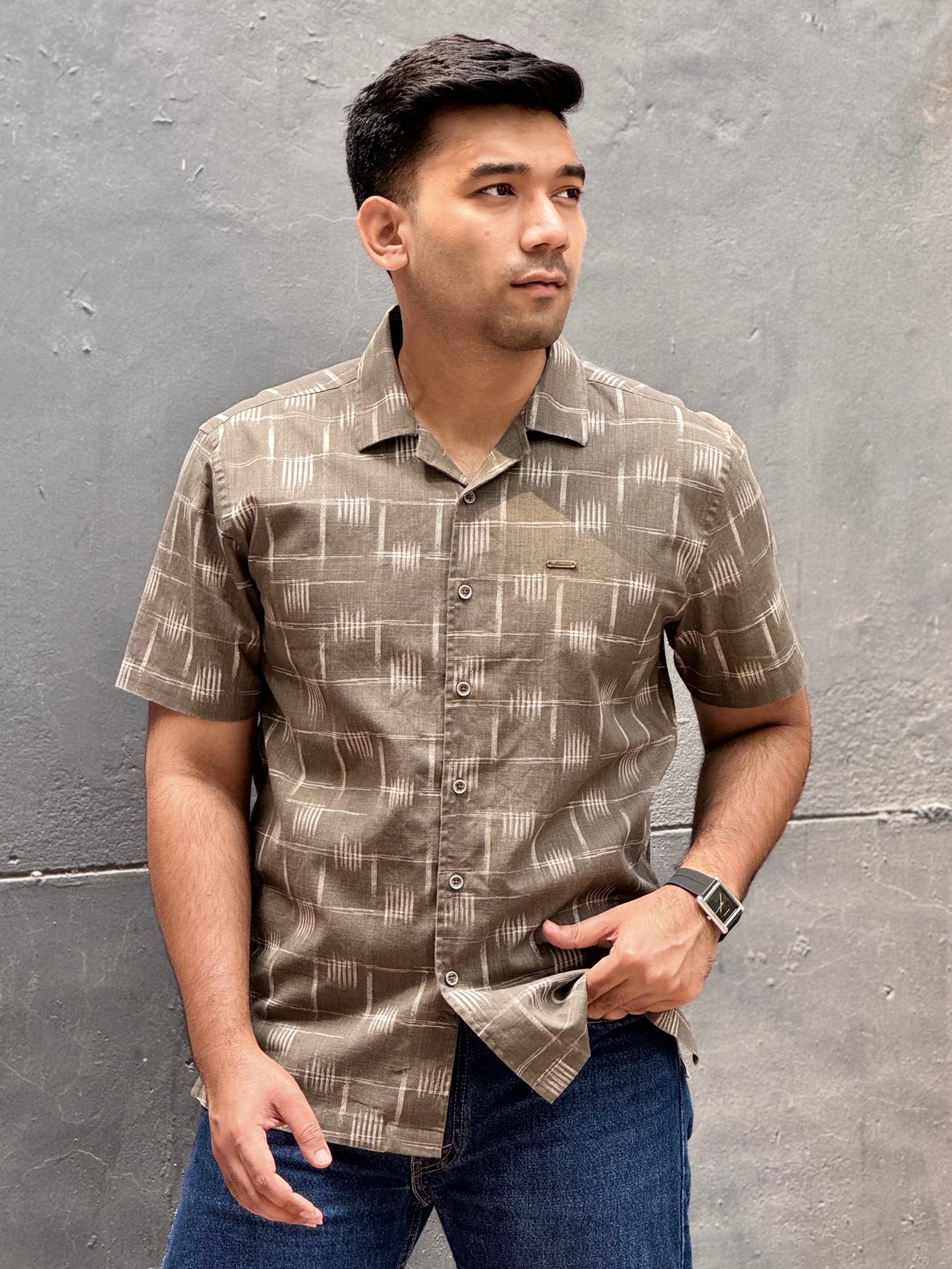 Olive stripe pattern printed premium Havana