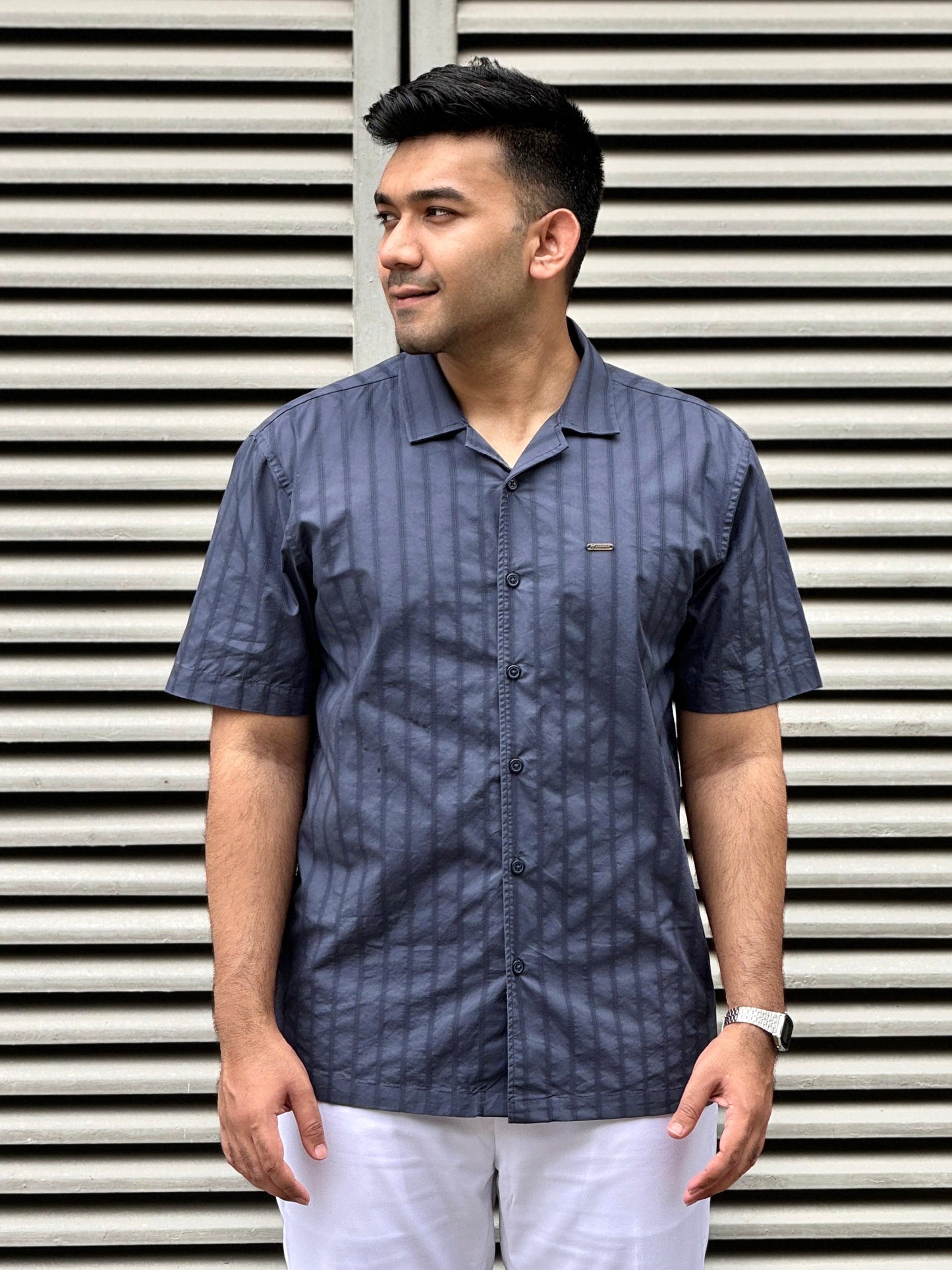 Blue stripe texture printed premium havana