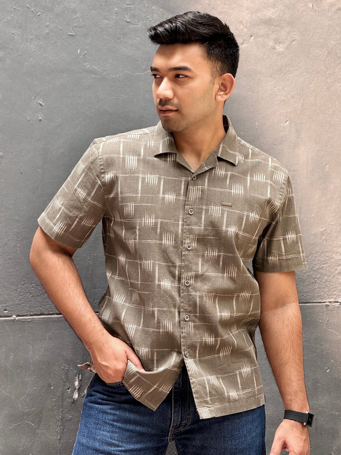 Olive stripe pattern printed premium Havana