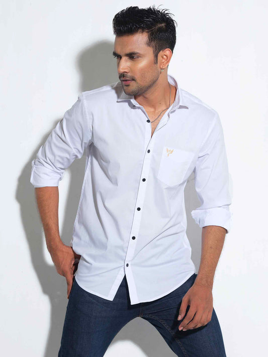 White color cotton fabric shirt