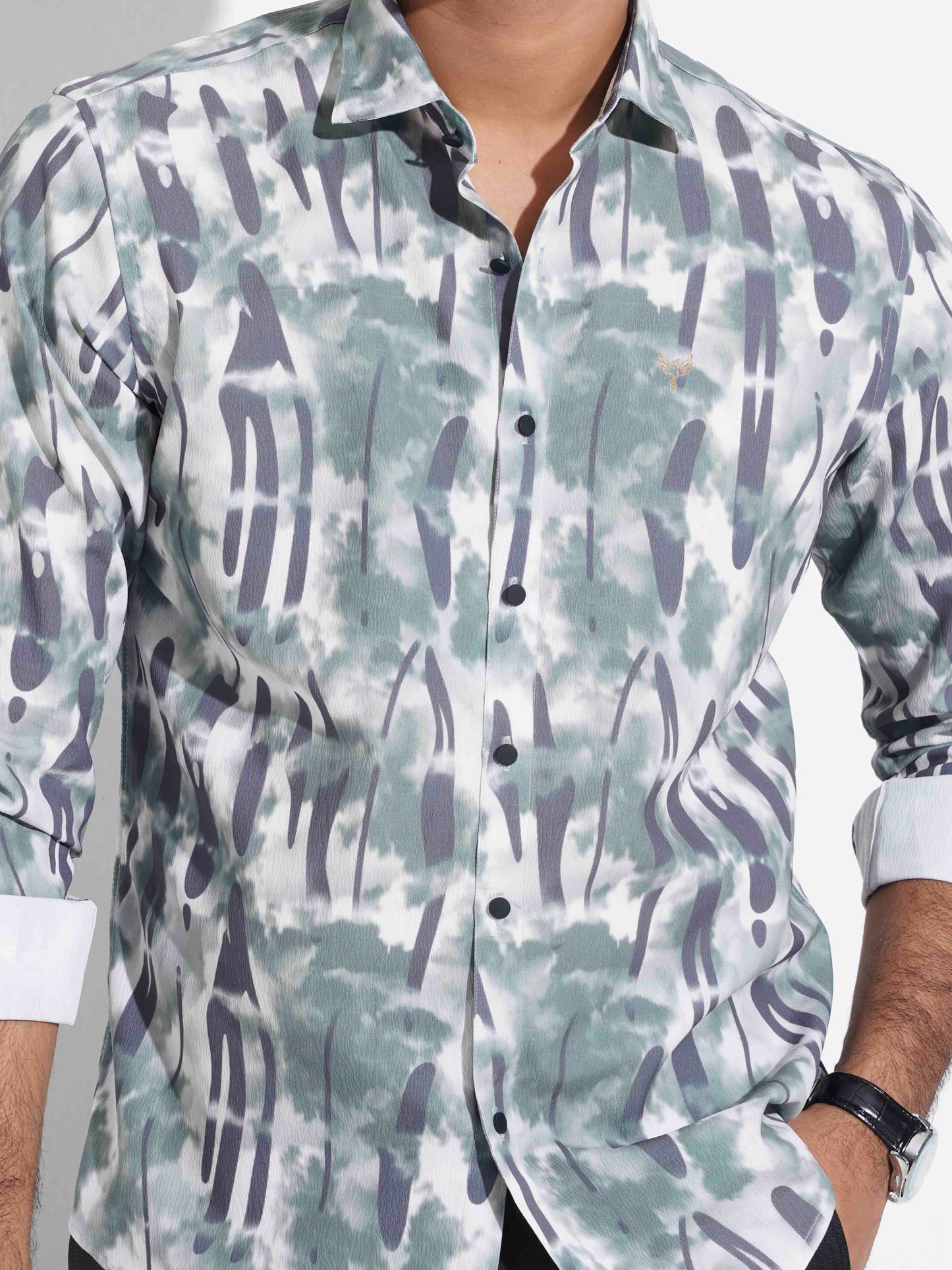 Forest Green printed premium shirt