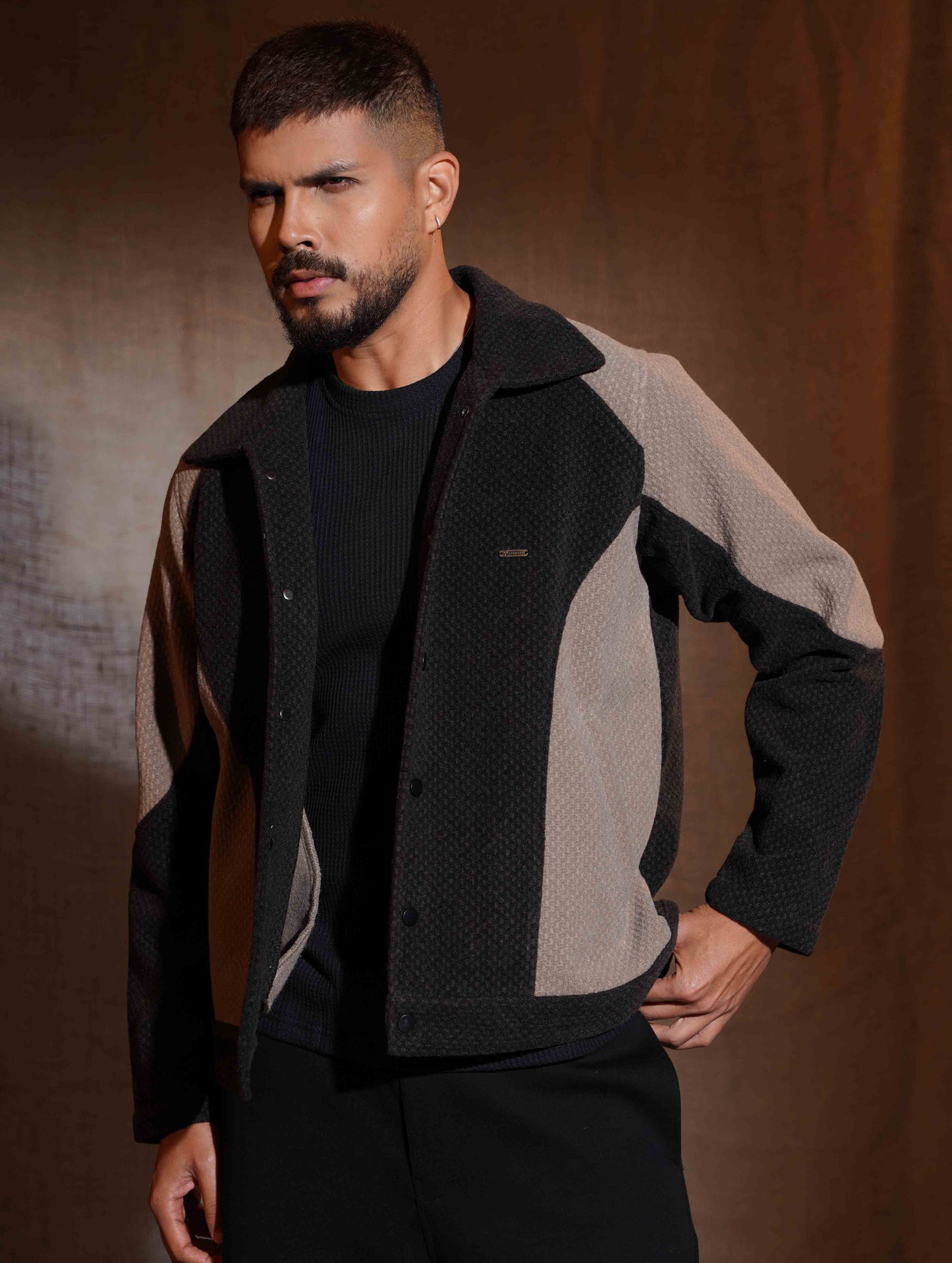 Faded Black - Olive Knit Premium Jacket