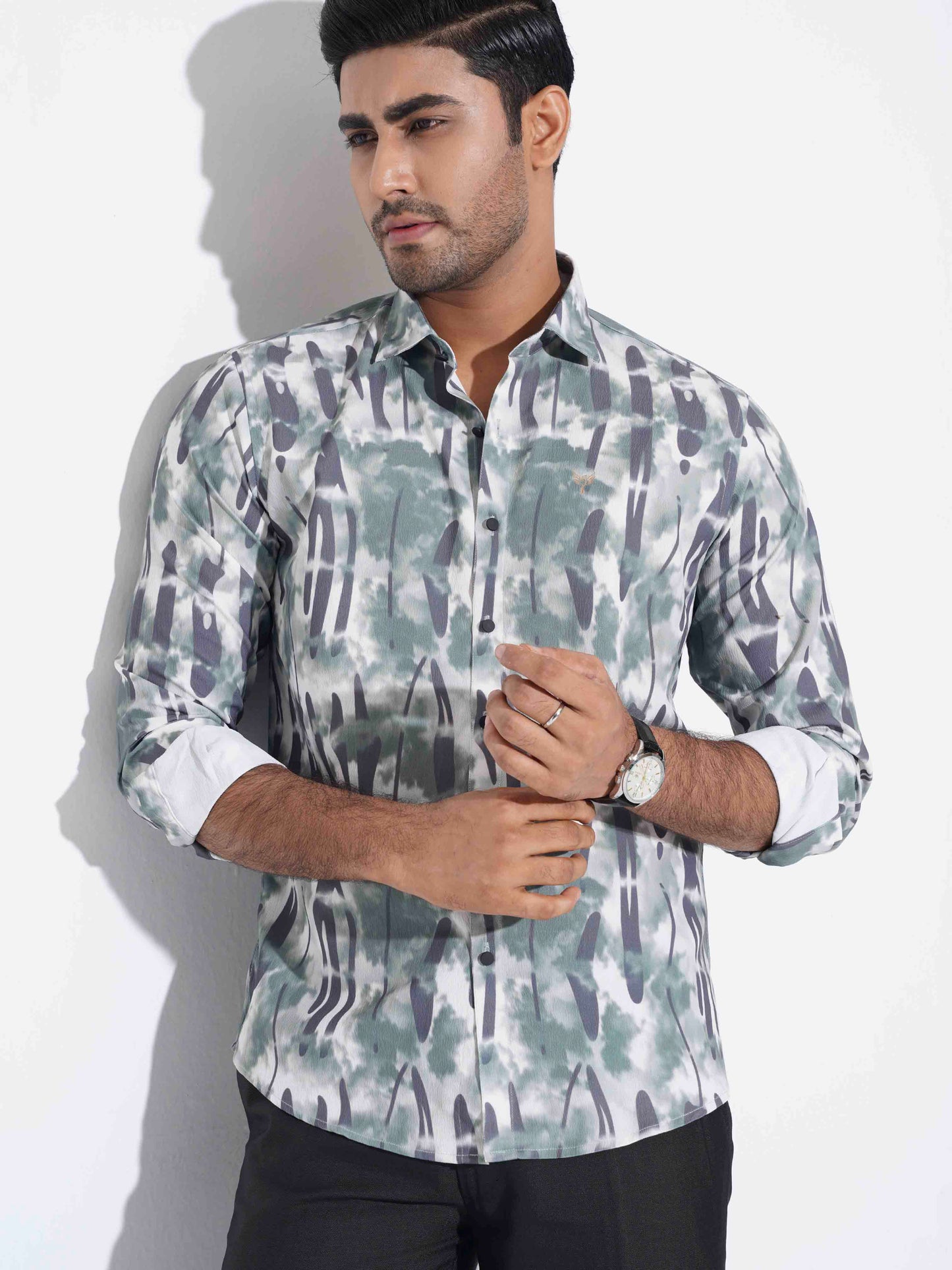 Forest Green printed premium shirt