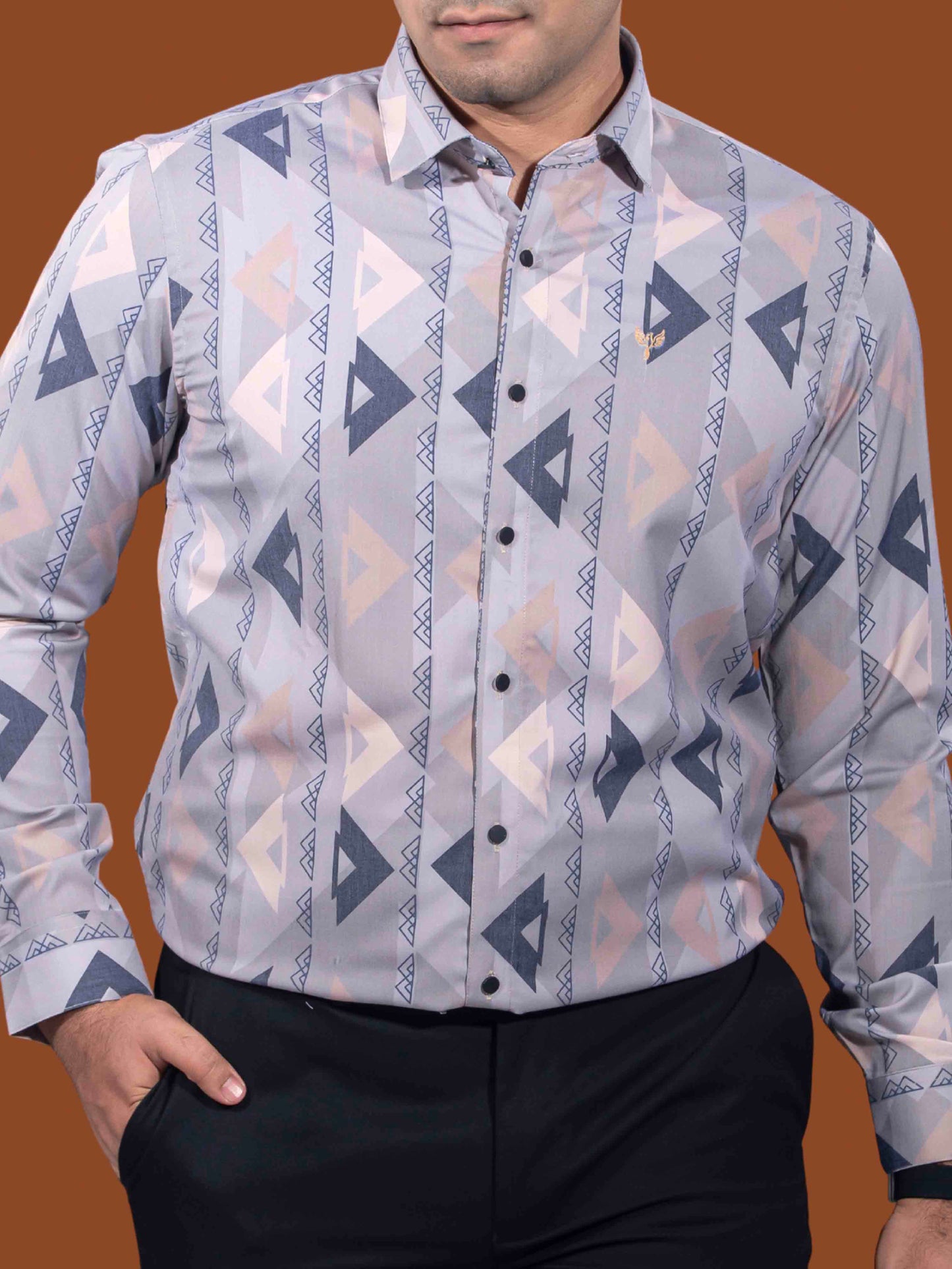 Tan Black arrow printed premium full sleeve