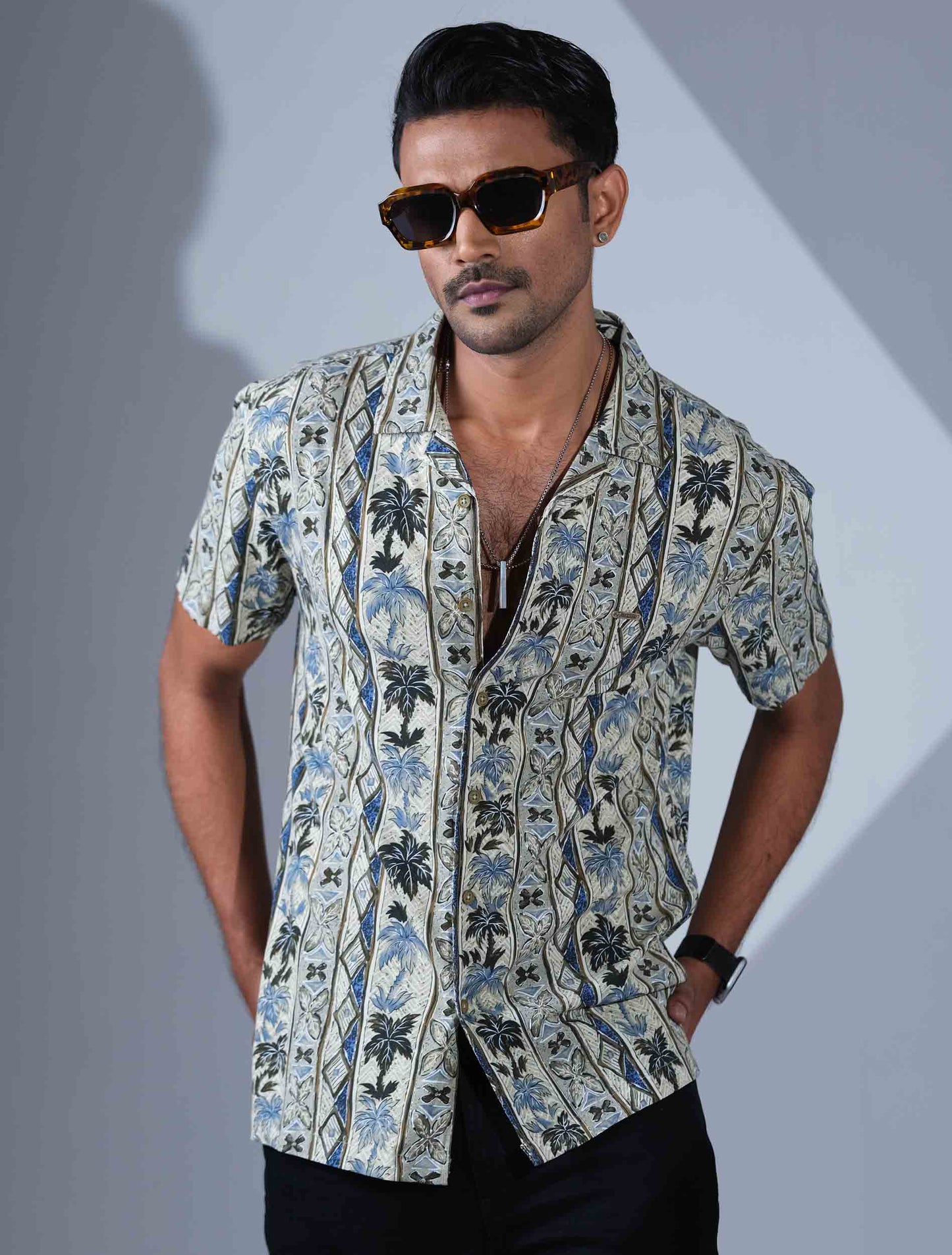 Coconut vintage Painting Printed premium havana shirt