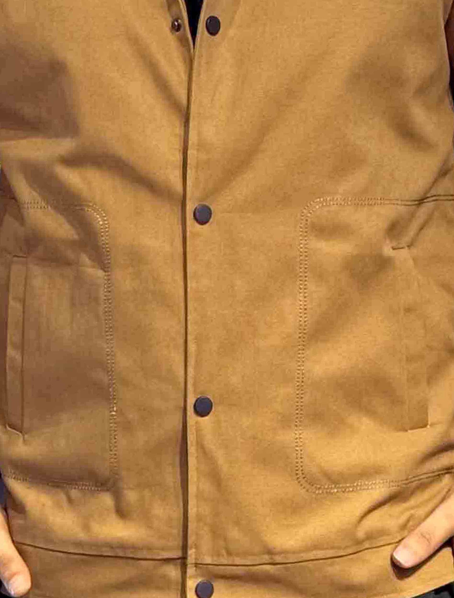 Mustard color canvas fabric premium jacket