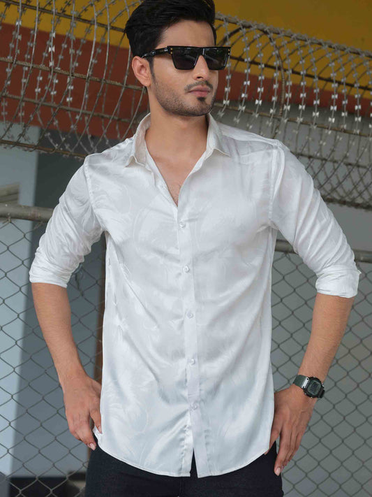 White premium fancy full sleeve shirt