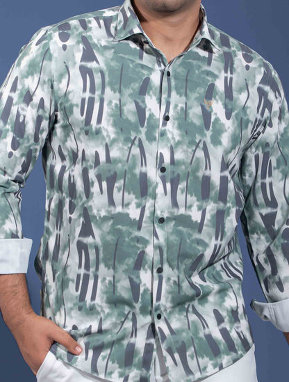 Forest Green printed premium shirt