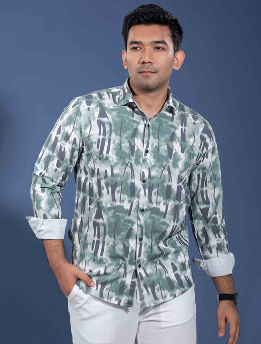 Forest Green printed premium shirt