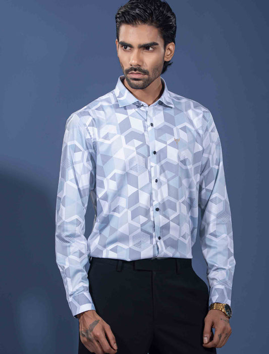 Paste sky white printed premium full sleeve