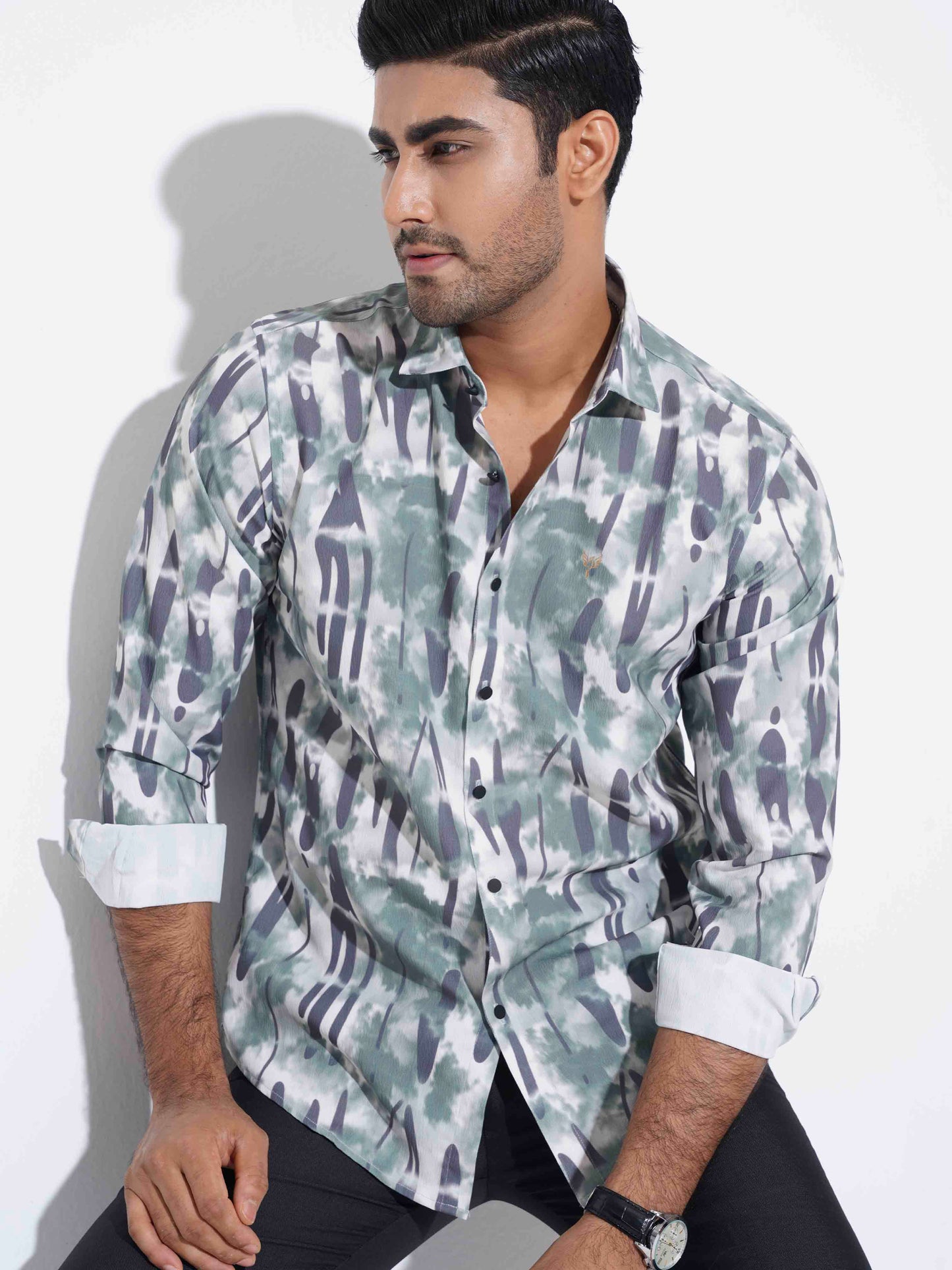 Forest Green printed premium shirt