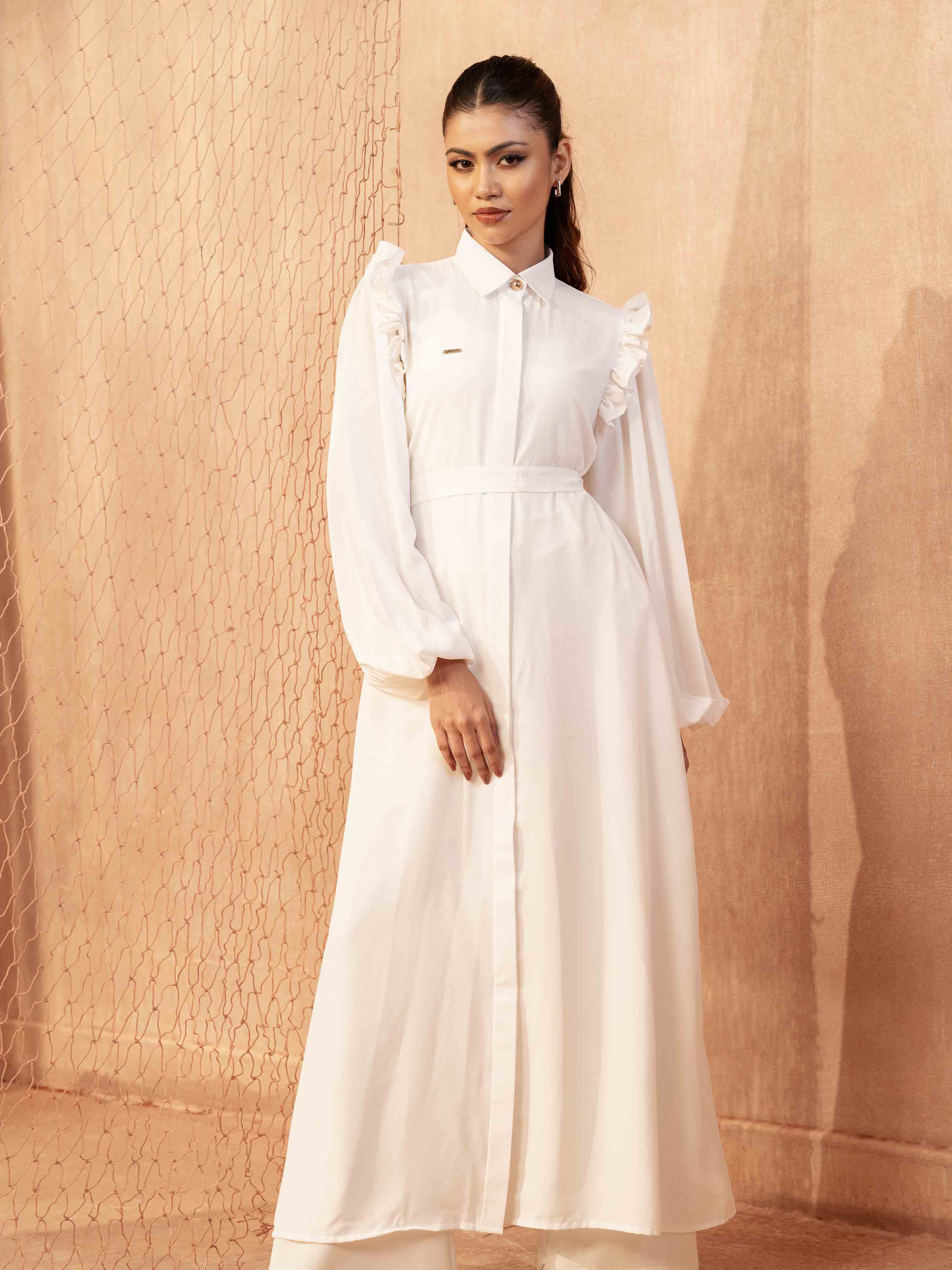 Pearl white Female Long Dress