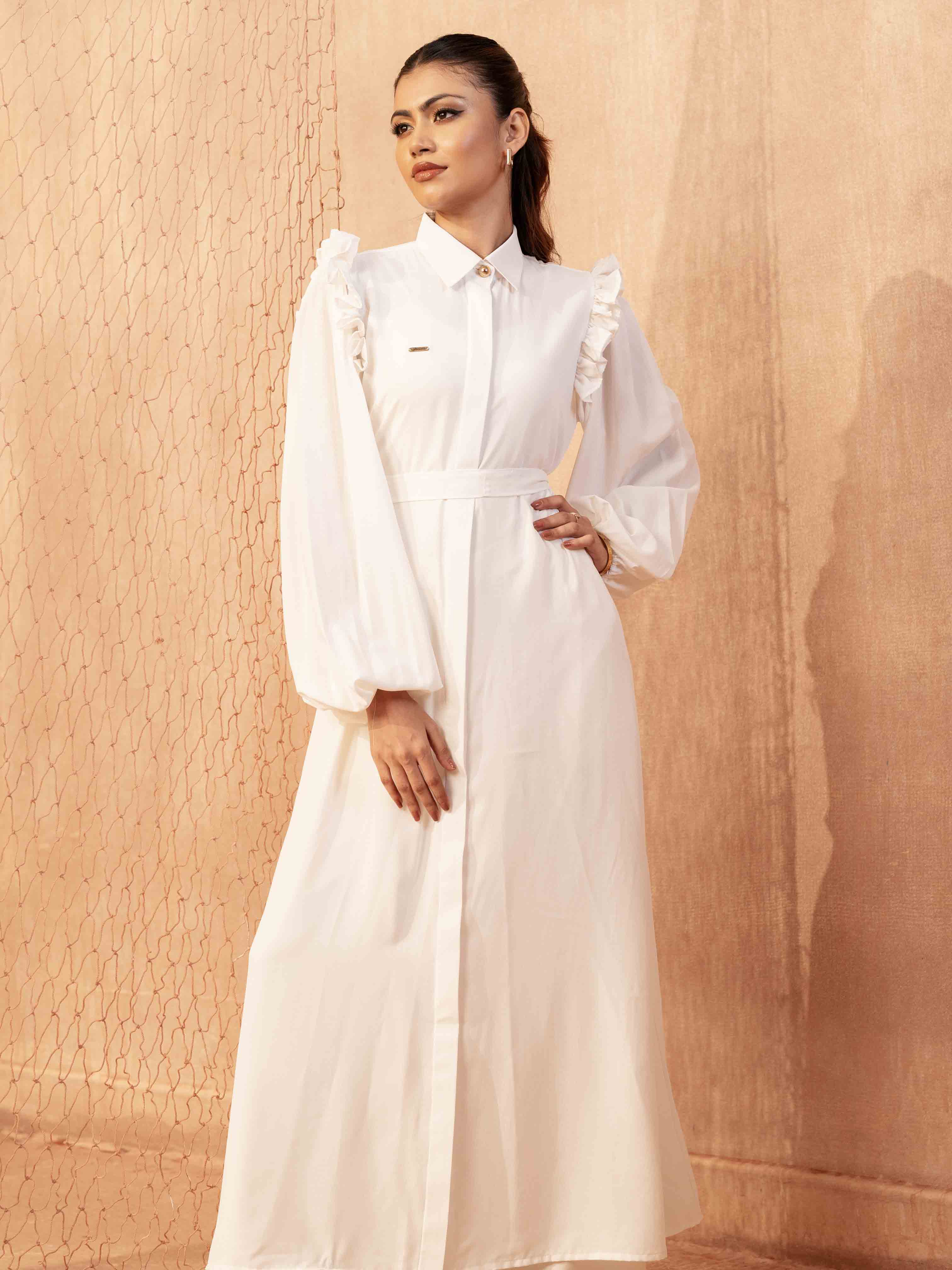 Pearl white Female Long Dress