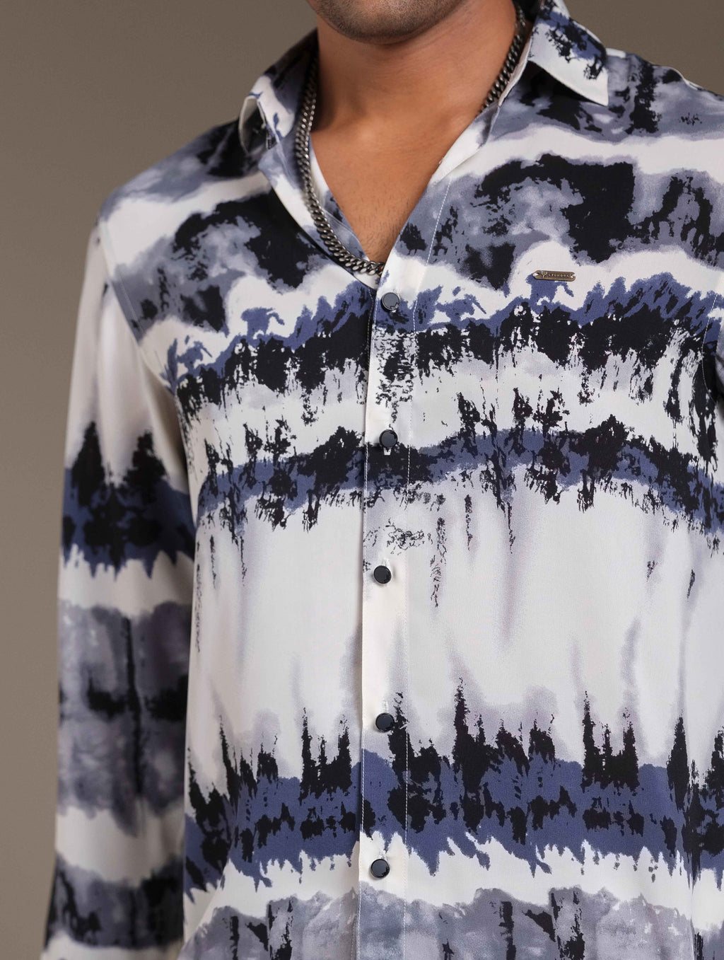 Sky and Blue printed Royal silk full sleeve