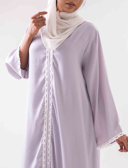 Light purple long sleeve female dress