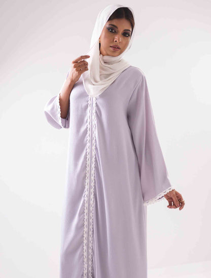 Light purple long sleeve female dress
