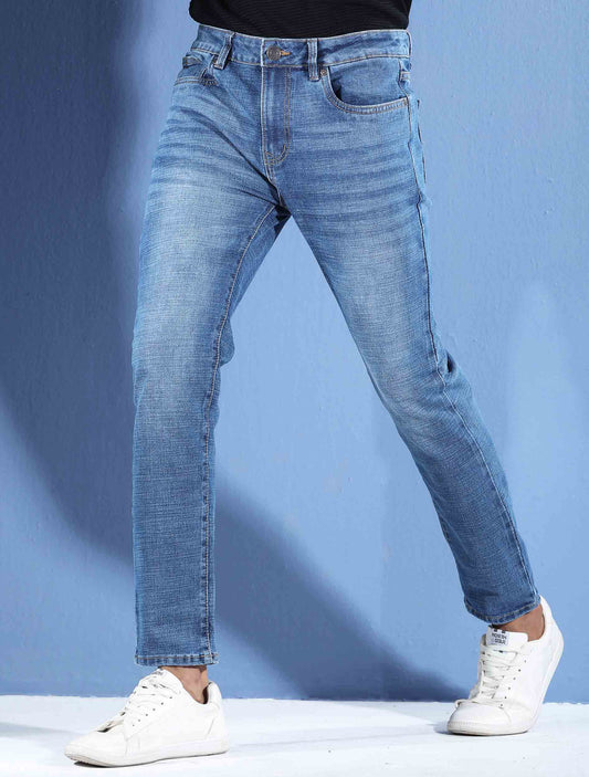 Natural color stretch denim