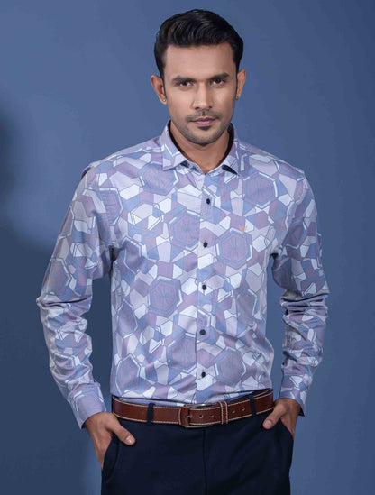 Multicolor hexagonal printed premium full sleeve