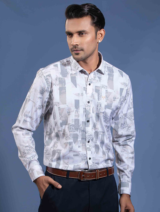 White Olive city printed premium full sleeve