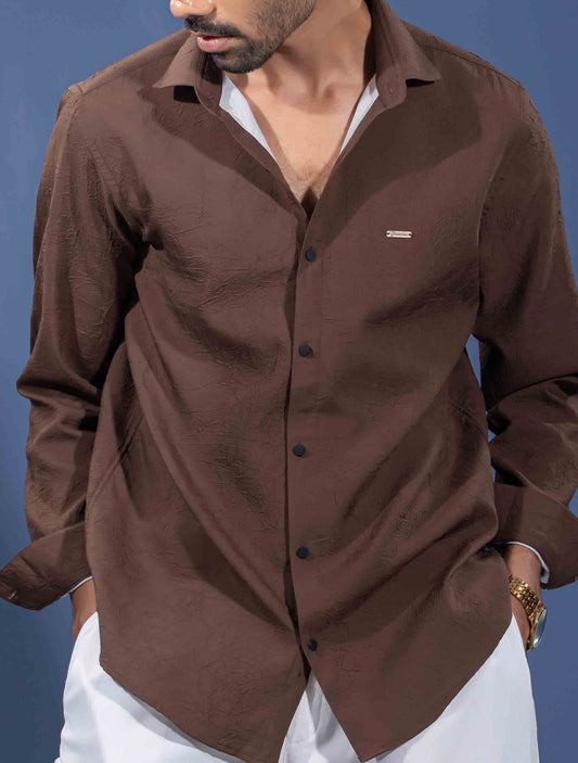 Caramel Brown texture viscos premium shirt