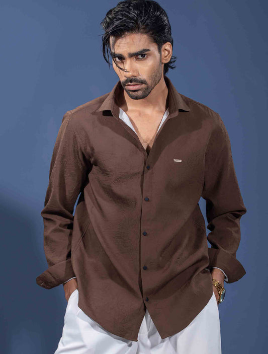 Caramel Brown texture viscos premium shirt