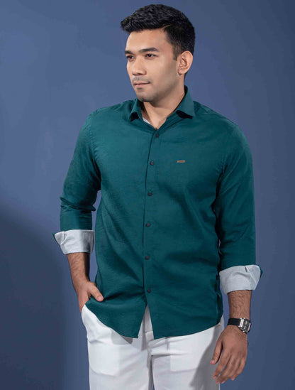 Castleton Green texture viscos premium shirt
