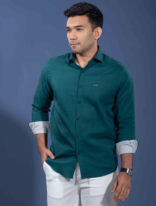 Castleton Green texture viscos premium shirt
