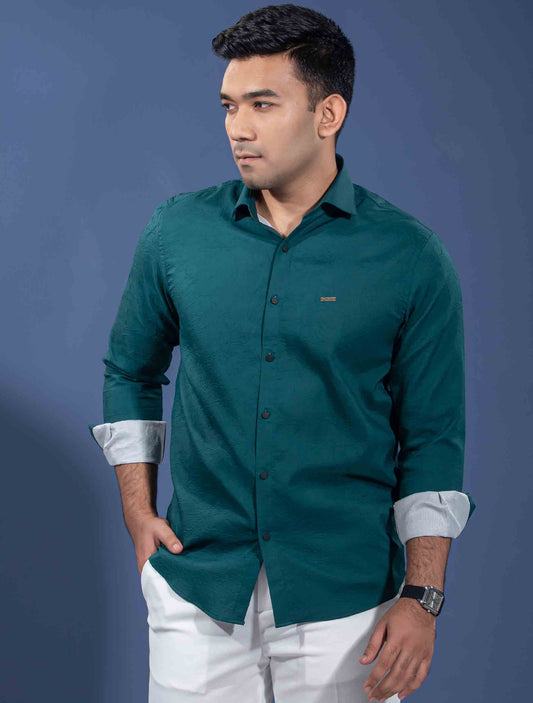Castleton Green texture viscos premium shirt