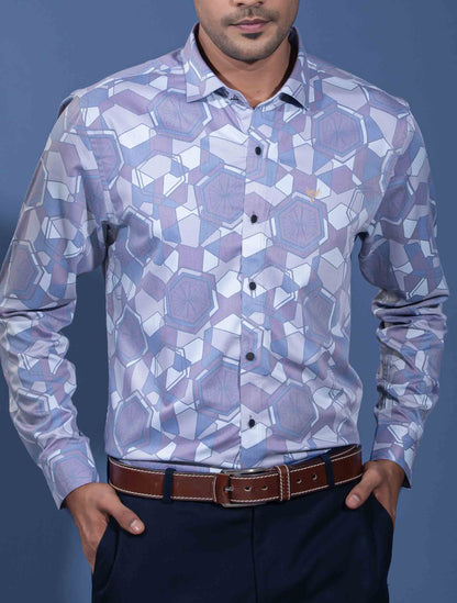 Multicolor hexagonal printed premium full sleeve