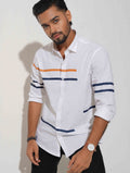 White chest stripe contrast full sleeve