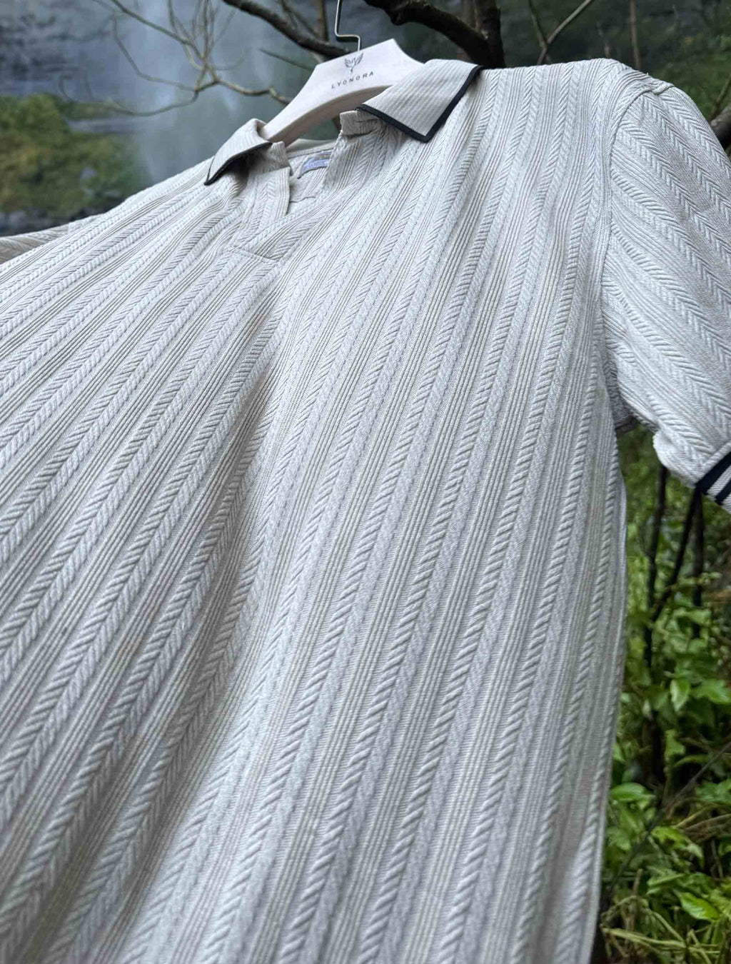 Titanium Grey Texture Premium Polo