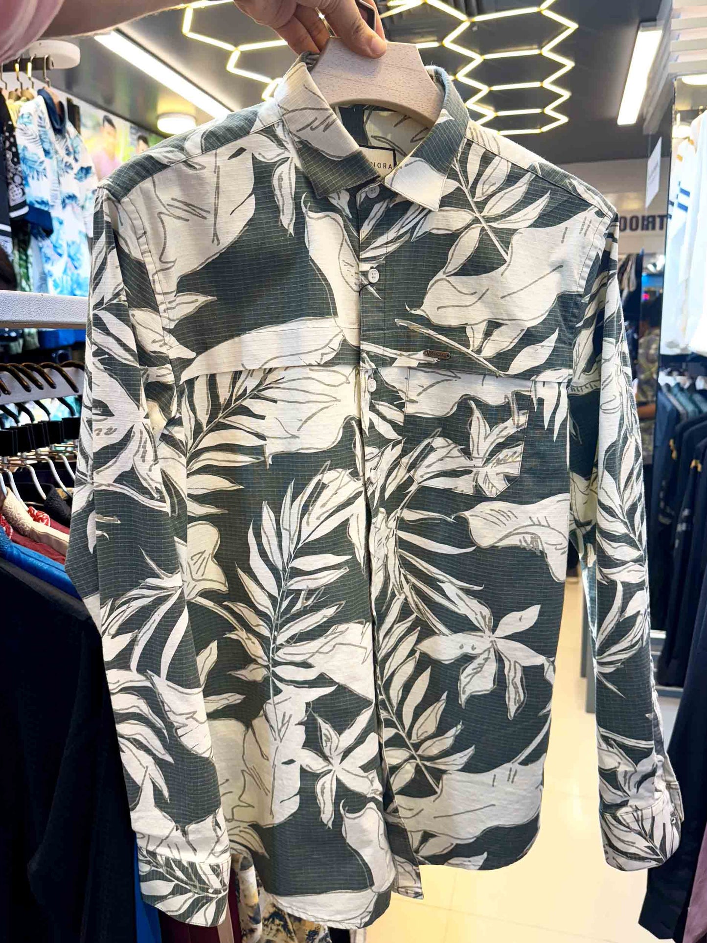 Olive printed - chest plated full sleeve