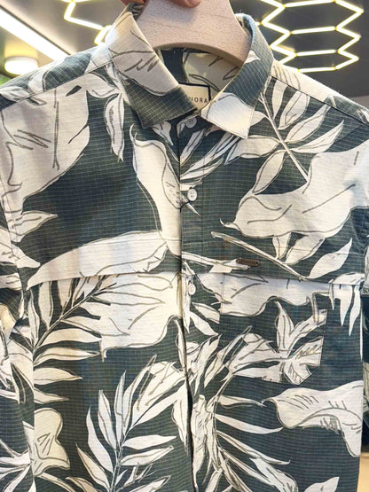 Olive printed - chest plated full sleeve