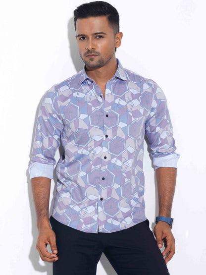 Multicolor hexagonal printed premium full sleeve