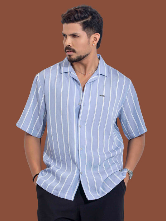 Baby sky white stripe Havana shirt