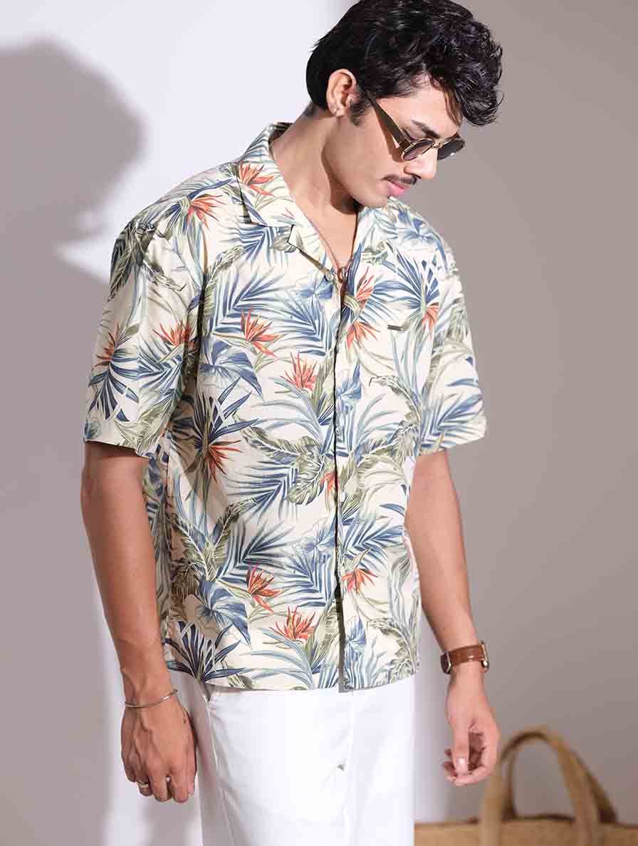 Multicolor Drop shoulder havana shirts